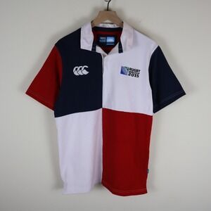 Canterbury Rugby World Cup 2015 England Short Sleeve Polo Jersey Large 21x29.5